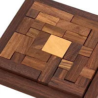 Handmade Indian Wood Jigsaw Puzzle - Wooden Tangram for Kids - Travel Game for Families - Unique Gift for Children-thumb4