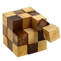 Wooden Adult Snake Cube Puzzle Handmade Gifts Kids Toys-thumb1