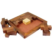 Handmade Indian Wood Jigsaw Puzzle - Wooden Tangram for Kids - Travel Game for Families - Unique Gift for Children-thumb3