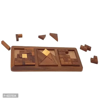 3 in 1 Wooden Blocks Jigsaw Plate Puzzles for Kids Gifts for Boys and Girls-thumb4