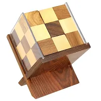 Handmade Indian Rubik's Cube Block with Stand Puzzle - Soma Cube for Kids - Travel Game for Families-thumb4