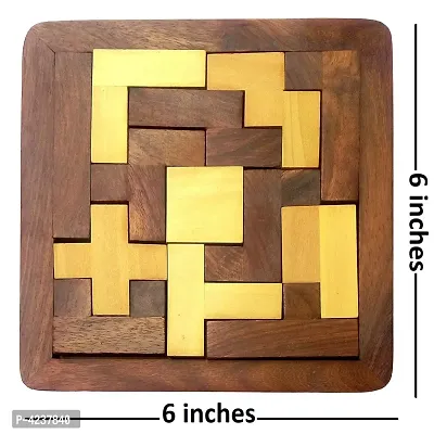 Wood Jigsaw Puzzle - Wooden Toys for Kids - Travel Games for Families - Unique Gifts for Children-thumb3