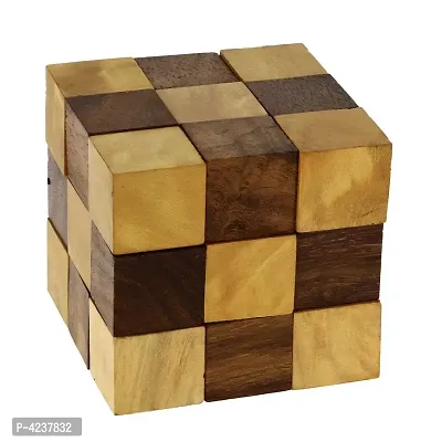 Wooden Adult Snake Cube Puzzle Handmade Gifts Kids Toys-thumb0