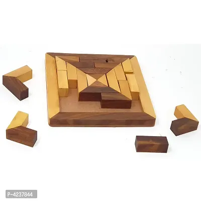 Handmade Square Wood Tangram Puzzle Game Set Great Gift for Kids-thumb5