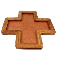 Handmade Indian 9-Pieces Plus Board cross Jigsaw Puzzle Game - Wooden Toy Game - Brain Teaser-thumb4