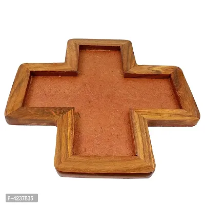 Handmade Indian 9-Pieces Plus Board cross Jigsaw Puzzle Game - Wooden Toy Game - Brain Teaser-thumb5