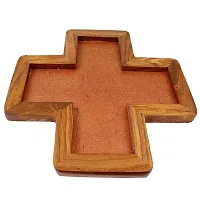 Handmade Indian 9-Pieces Plus Board cross Jigsaw Puzzle Game - Wooden Toy Game - Brain Teaser-thumb3