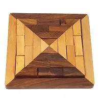 Handmade Square Wood Tangram Puzzle Game Set Great Gift for Kids-thumb1