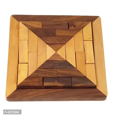 Handmade Square Wood Tangram Puzzle Game Set Great Gift for Kids-thumb2