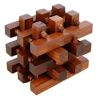 Handmade Wooden IQ Teaser Puzzle Magic Games Jailed Square for Children Unique Gifts-thumb2
