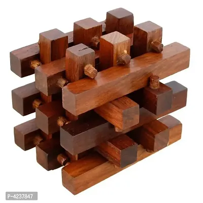 Handmade Wooden IQ Teaser Puzzle Magic Games Jailed Square for Children Unique Gifts-thumb3
