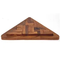Pentameno Tangram Triangle Jigsaw Puzzle Game Handmade-thumb2