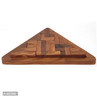 Pentameno Tangram Triangle Jigsaw Puzzle Game Handmade-thumb3