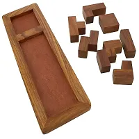 Handmade Wooden Game Pentameno Tangram Jigsaw Puzzle Rectangle-thumb1