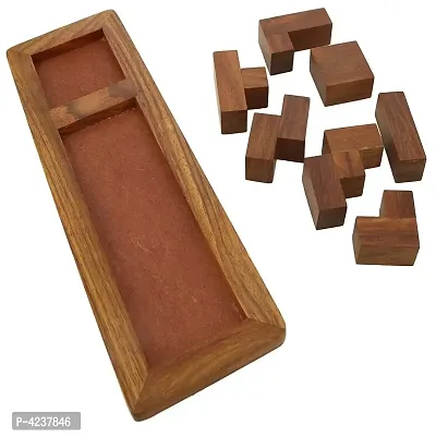 Handmade Wooden Game Pentameno Tangram Jigsaw Puzzle Rectangle-thumb2