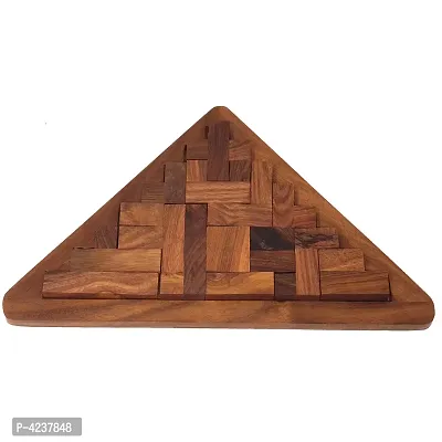 Pentameno Tangram Triangle Jigsaw Puzzle Game Handmade-thumb0