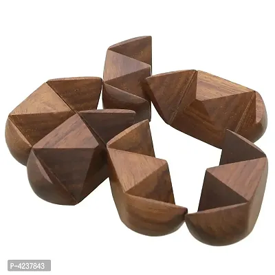 Hand-Crafted Wooden Jigsaw Soccer Ball 3D Brain Teaser Puzzle Game-thumb4