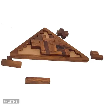 Pentameno Tangram Triangle Jigsaw Puzzle Game Handmade-thumb4