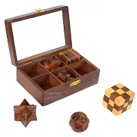 Wooden 3D Puzzle Six in One Game Set for Kids and Adults-thumb1