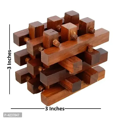 Handmade Wooden IQ Teaser Puzzle Magic Games Jailed Square for Children Unique Gifts-thumb4