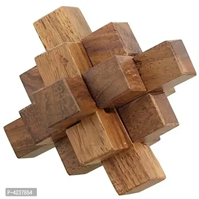 Handmade Wooden Crystal IQ Teaser Puzzle - 3D Magic Game Mini Cross For Children - Unique Kids Gifts-thumb4