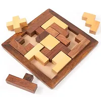 Wood Jigsaw Puzzle - Wooden Toys for Kids - Travel Games for Families - Unique Gifts for Children-thumb1