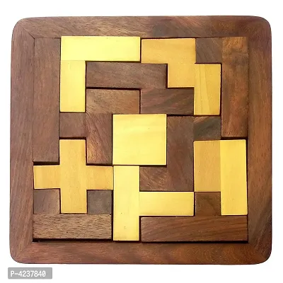 Wood Jigsaw Puzzle - Wooden Toys for Kids - Travel Games for Families - Unique Gifts for Children-thumb0