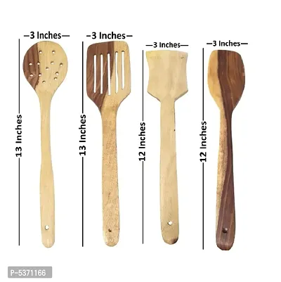 Wooden Ladel Set (8 Ladles+ 1 Mesher+ 1 Rolling Pin)-thumb3