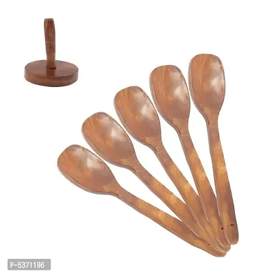 Wooden Ladle Set Of 5 + 1 Masher-thumb0