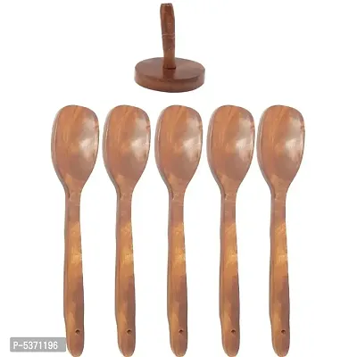 Wooden Ladle Set Of 5 + 1 Masher-thumb2