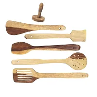 Wooden Sheesham Ladel Set Of 5 + 1 Masher-thumb2