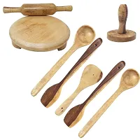 Wooden Skimmers Set With Chakla Belan And Masher-thumb1