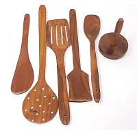 Brown Wooden Skimmer - 6 Pieces-thumb1