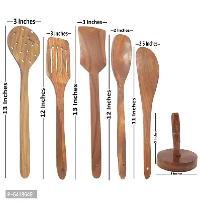 Brown Wooden Skimmer - 6 Pieces-thumb4