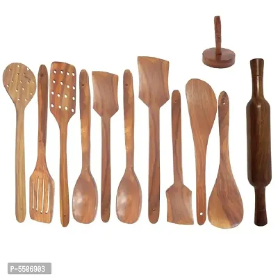 Wooden Kitchen Tools Set Of 12