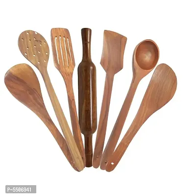 Wooden Cutlery Set Of 7