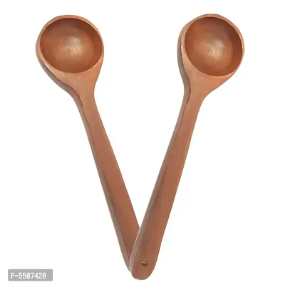Brown Wooden Spoon Set Of Two-thumb2