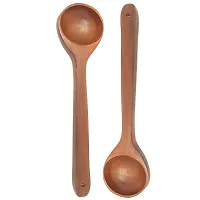 Brown Wooden Spoon Set Of Two-thumb2