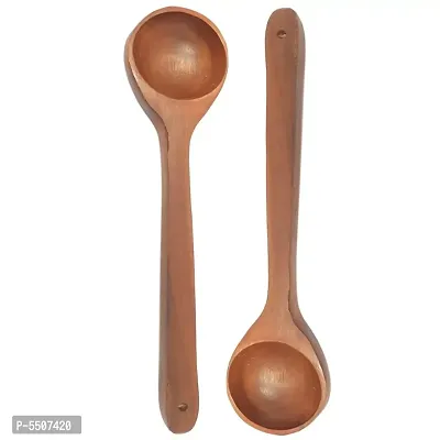 Brown Wooden Spoon Set Of Two-thumb3