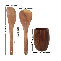 Wooden Kitchen Set Of 8 Including Wooden Barrel Shaped Stand-thumb4