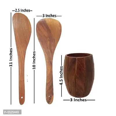 Wooden Kitchen Set Of 8 Including Wooden Barrel Shaped Stand-thumb5