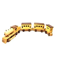 Beautiful Jumbo Wooden Train  Replica Moving Toy Showpiece-thumb1