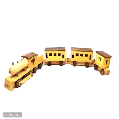 Beautiful Jumbo Wooden Train  Replica Moving Toy Showpiece-thumb2