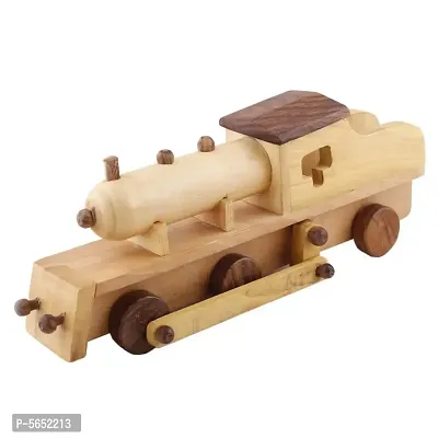 Beautiful Mini Wooden Train Engine Replica Toy Showpiece