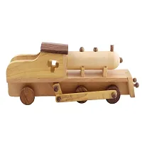 Beautiful Mini Wooden Train Engine Replica Toy Showpiece-thumb1