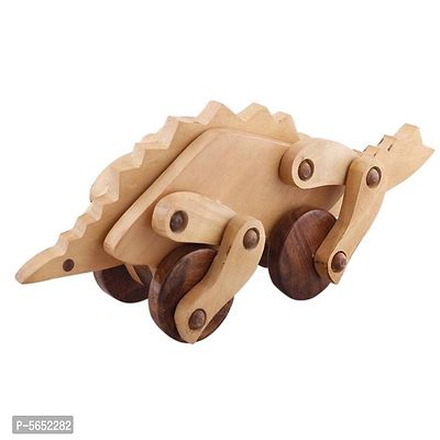 Wooden Dinosaur - Stegosaurus Moving Toy-thumb0