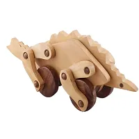 Wooden Dinosaur - Stegosaurus Moving Toy-thumb2