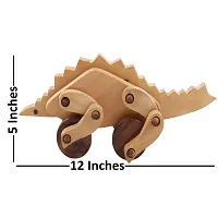 Wooden Dinosaur - Stegosaurus Moving Toy-thumb4
