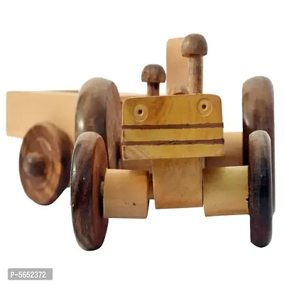 Beautiful Wooden Tractor Trolley Moving Toy-thumb3