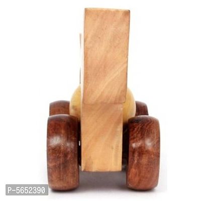 Wooden Moving Toy Horse With Wheels - For Kids & Home Decor-thumb3